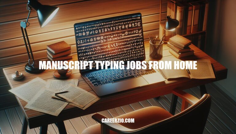 Manuscript Typing Jobs From Home: A Comprehensive Guide